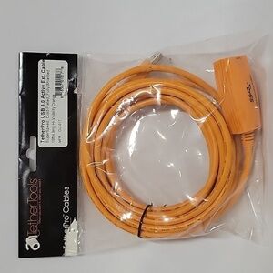 Tether Tools - TetherPro USB Active Extension Cable, 16', Hi-Visibility Orange